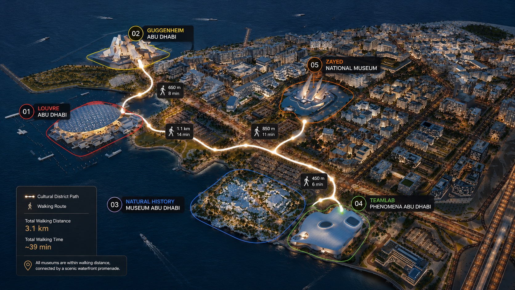 Saadiyat Cultural District museums and cultural institutions