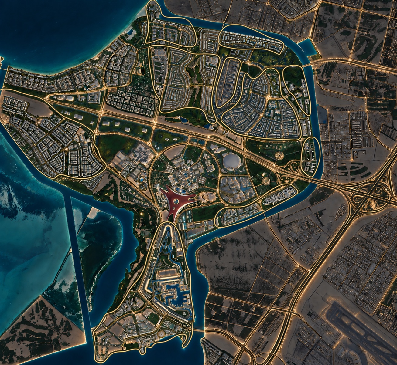 Yas Island real estate value map
