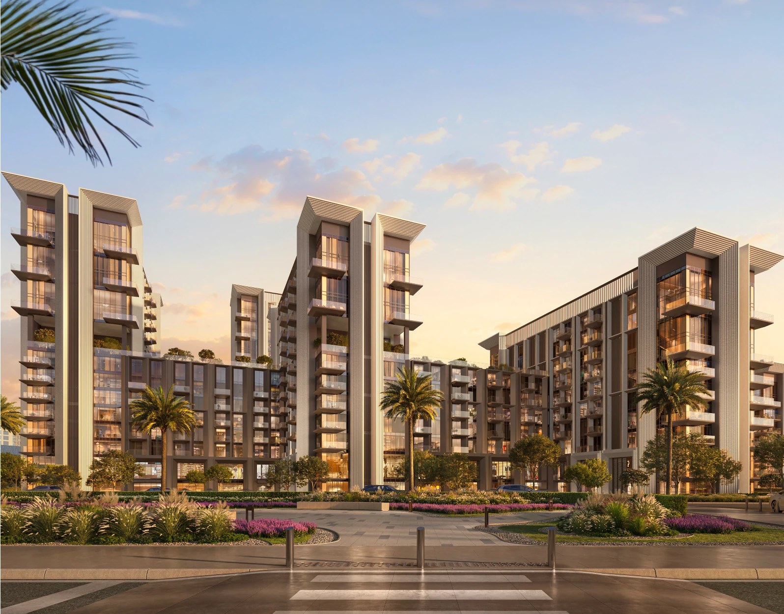 Sei Saadiyat residences by Aldar with landscaped gardens in Saadiyat Cultural District